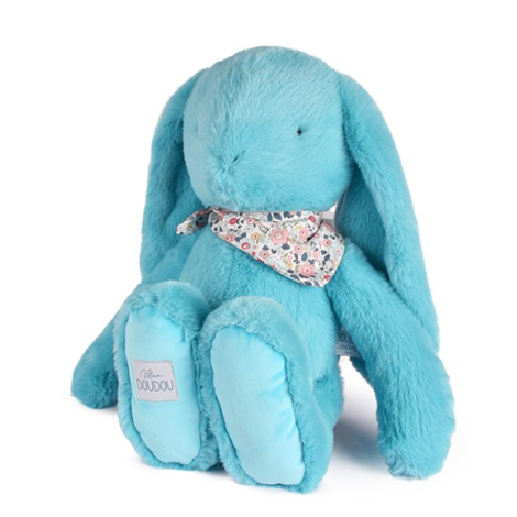 Iepuras Doudou   - jucarie de plus, 50 cm, turcoaz - imagine 5